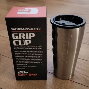 NIB Grizzly Double- Wall Vacuum Insulated Stainless 20 oz Tumbler - Cup - Mug